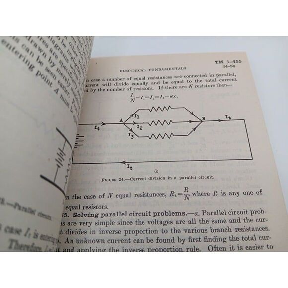 Vintage Electrical Fundamentals 1941 TM1-455 WWII Era War Department Manual - Picture 5 of 9
